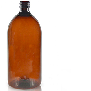 1000ml Amber PET Sirop Bottle (No Cap)