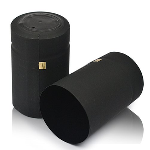 33x45mm PVC Black Matt Capsule with Tear Off