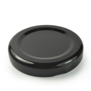 48mm Metal Twist-Off Lids - Black