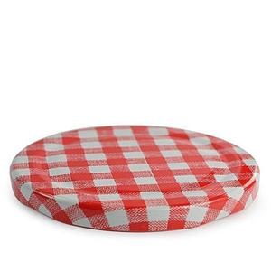 82mm Metal Twist-Off Lids - Red Gingham