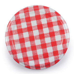63mm Patterned Twist-Off Lids - Red Gingham