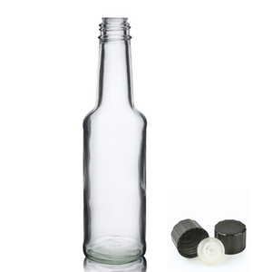 5oz Clear Glass Vinegar Bottle & Dropper Cap