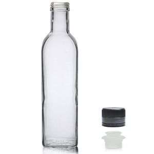 500ml Glass Marasca Bottle & 31.5 Black Pour Cap
