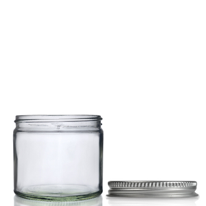 250ml Clear Glass Ointment Jar & Aluminium Cap