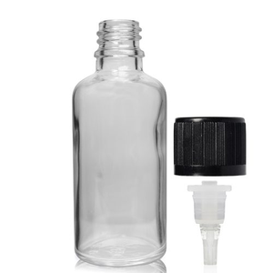 50ml Clear Glass Dropper Bottle & CRC Dropper Cap