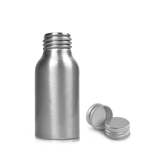 50ml Aluminium Bottle & 24mm Aluminium Cap - Silver