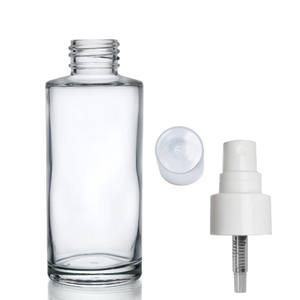 100ml Clear Glass Simplicity Bottle & Atomiser Spray - Smooth White