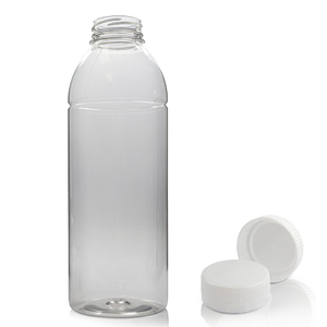 500ml Plastic Juice Bottle With 38mm T/E Juice Cap - White