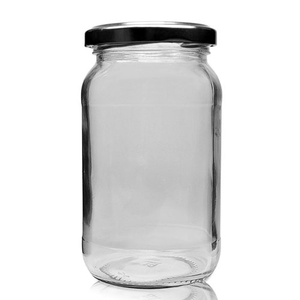 375ml Glass Preserve Jar & Twist-Off Lid - Black