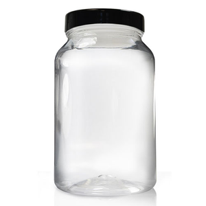 4.4 Litre Plastic Rectangle Sweet Jar & 110mm Lid - Black