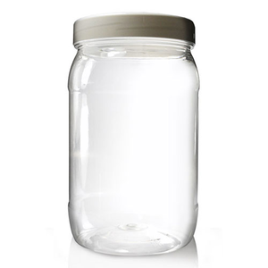 2 Litre Plastic Sweet Jar & 110mm Lid - White