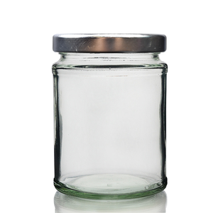 300ml Clear Glass Food Jar & Twist-Off Lid - Silver