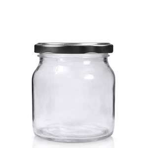 530ml Clear Glass Jar With Lid - Silver