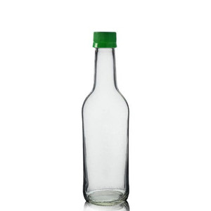 330ml Clear Glass Mountain Bottle & 28mm MCA Screw Cap - Green
