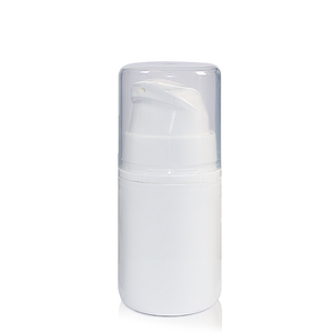 15ml Pearl Airless Pump Bottle With Clear Over-Cap