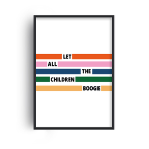 Let All The Children Boogie Retro Bowie Inspired Giclée Art Print (A3 (297 x 420mm))