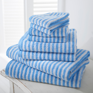 Striped Hand Towel Sky