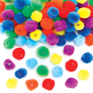 Regenboogkleuren Pom Pom rijg kralen 