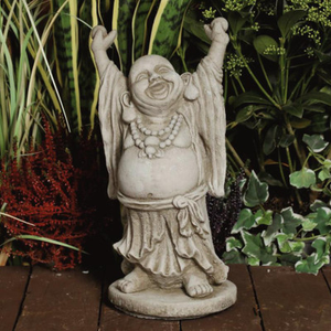 Happy Buddha Hand Up Small Statue Garden Ornament