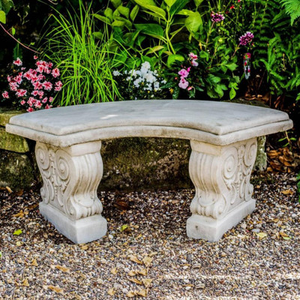 Classic Stone Garden Bench Loveseat