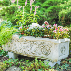 Large "Bow Front" Curved Decorative Trough Planter