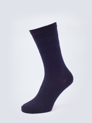 Navy Soft Top Wool Rich Socks