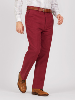 Mulberry Red Moleskin Trousers