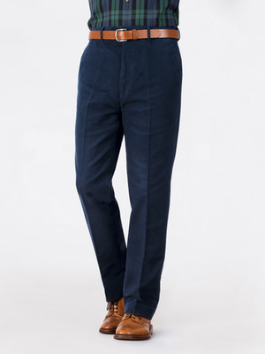 Indigo Moleskin Trousers