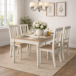Brighton Warm White Painted Extending Dining Table (1.4 m-1.8 m) - Grade B