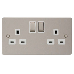 Click Define 13A 2G DP Ingot Switched UK Socket Outlet (FPPN536WH)