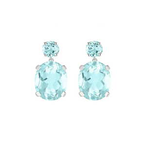 Sky Blue Topaz Drop Earrings