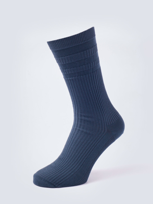 Blue Soft Top Cotton Socks