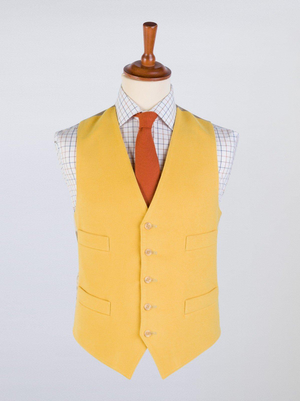 Mustard Merlin Moleskin Waistcoat