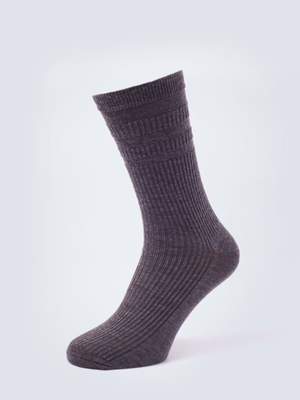 Grey Soft Top Wool Rich Socks