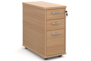 Thrifty Next-Day Tall Slimline Mobile Pedestal Beech