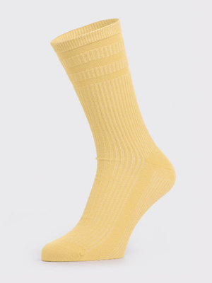Pale Yellow Soft Top Cotton Socks