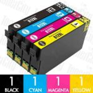 Compatible Epson C13T05E192-C13T05E492 (812XL) High Yield 4-Pack Inkjet Cartridge Combo