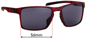 Sunglass Fix Replacement Lenses for Adidas AD30 Wayfinder - 56mm Wide