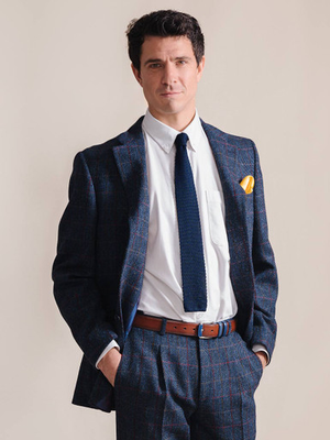 Slate Blue Harris Tweed® Suit Jacket