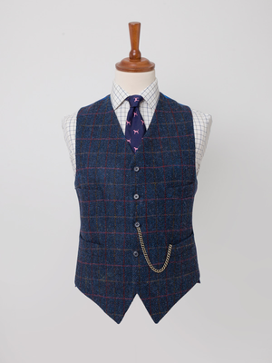 Slate Blue Harris Tweed® Waistcoat