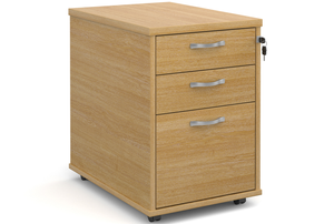 Thrifty Next-Day Under Desk Tall Mobile Pedestal Oak