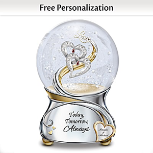 Loving You Today Tomorrow Always Personalized Glitter Globe