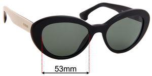 Sunglass Fix Replacement Lenses for Prada SPR15Q - 53mm Wide