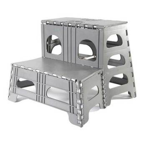 Easylife Non-Slip Two Step Stool in Grey, Plastic