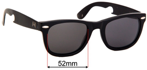 Sunglass Fix Replacement Lenses for William Painter The Hook - 52mm Wide