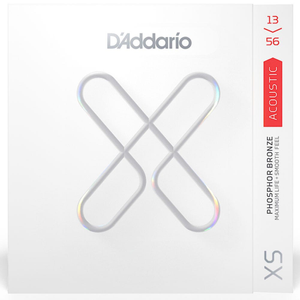 D'Addario XS Coated Acoustic Phosphor Bronze Strings - Medium Set (13-56)