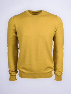 Gold Merino Crew Neck Jumper