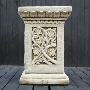 'Acanthus Plinth' Large Square statuary pedestal