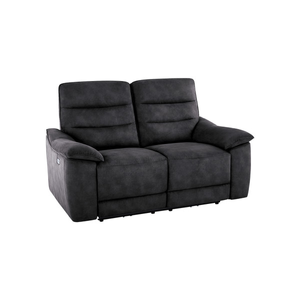 Carter 2 Seater Electric Recliner Sofa in Grey fabric