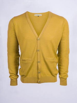 Gold Merino Cardigan